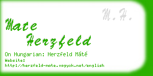 mate herzfeld business card