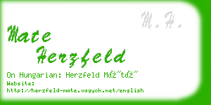 mate herzfeld business card
